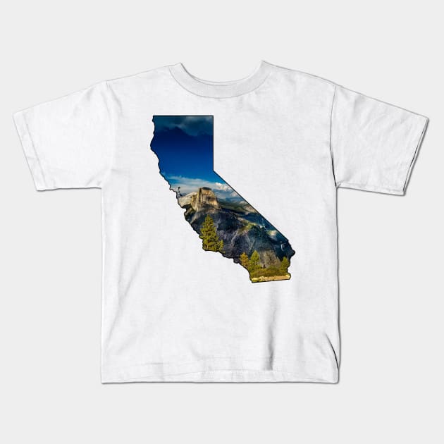 California (Yosemite National Park Half Dome) Kids T-Shirt by gorff